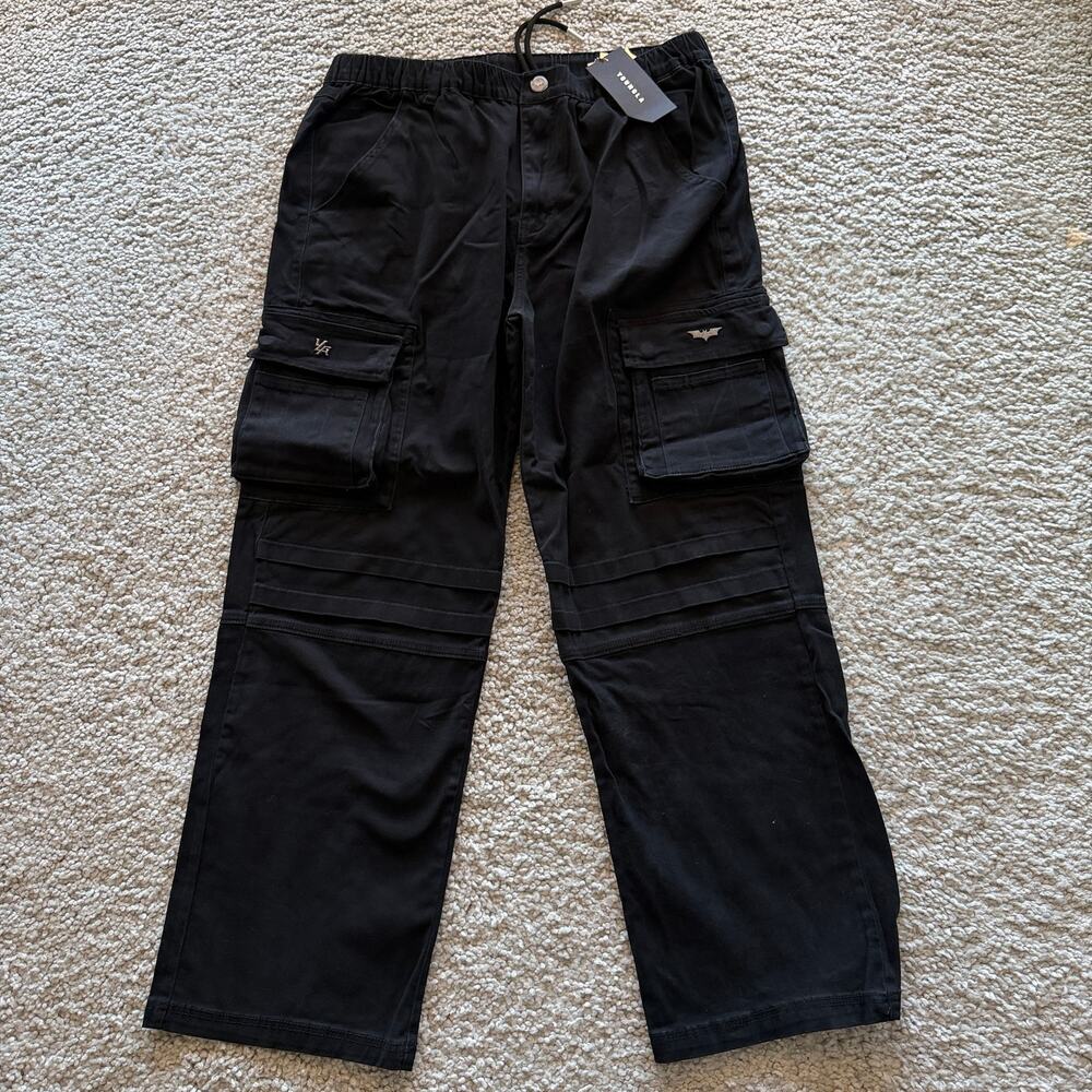 Men's YoungLA (SoldOut) 6066 - Batman Drifter Pants, XL NWT BlackWash